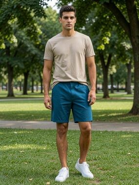 Birddogs "Boom for Your Boomstick" Lined Gym Shorts Teal Colorblock Athletic